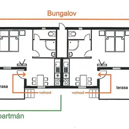 Daire Bungalovy Pri Mlyne